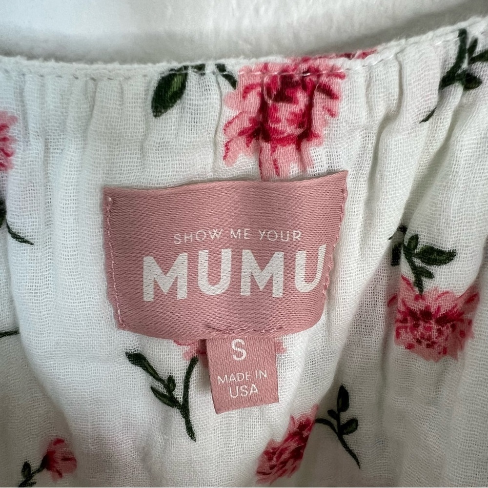 Show Me Your Mumu Marisa Floral Print Mini Dress Lightweight Cotton Size S Small - Picture 10 of 14